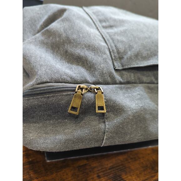 MyMealivos Canvas Weekender Overnight Travel Carry On Duffel Tote Black 20 X 8" - Picture 8 of 13